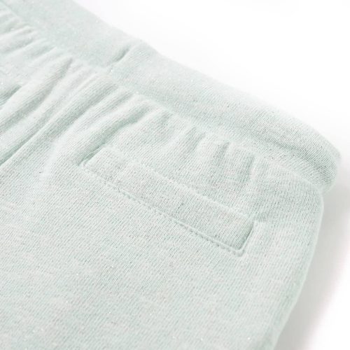 Vegyes világos mentaszínű gyerekrövidnadrág húzózsinórral 128