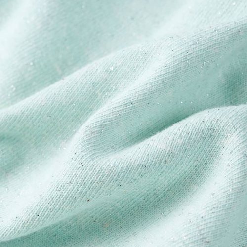 Vegyes világos mentaszínű kapucnis gyerekpulóver cipzárral 92