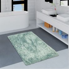 Shaggy monokróm fürdőszoba szőnyeg - türkiz 40x55 cm