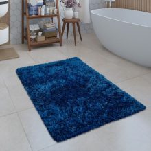 Shaggy monokróm fürdőszoba szőnyeg - kék 40x55 cm