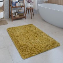 Shaggy monokróm fürdőszoba szőnyeg - sárga 50x80 cm