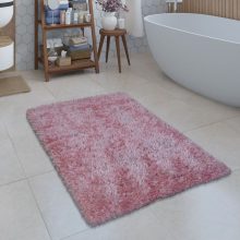   Shaggy monokróm fürdőszoba szőnyeg - rózsaszín 40x55 cm
