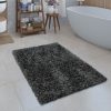 Bathroom Rug Shaggy Monochrome Brown