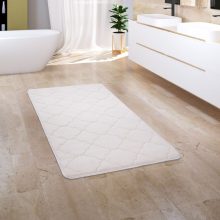   Csúszásgátlós fürdőszobai szőnyeg 3D marokkói mintás - krém 65x120 cm