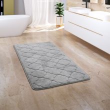   Csúszásgátlós fürdőszobai szőnyeg 3D marokkói mintás - szürke 60x100 cm
