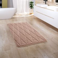   Csúszásmentes fürdőszobai szőnyeg 3D mintás - bézs 65x120 cm