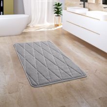   Csúszásmentes fürdőszobai szőnyeg 3D mintás - szürke 65x120 cm