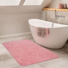   Hosszú szálú fürdőszobai szőnyeg - rózsaszín 60x100 cm