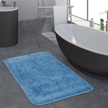 Hosszabb szőrű fürdőszoba szőnyeg - türkiz 40x55 cm 