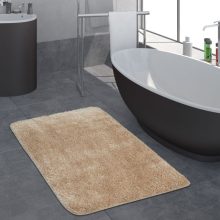 Hosszabb szálú fürdőszoba szőnyeg - bézs 40x55 cm