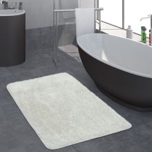 Hosszabb szőrű fürdőszoba szőnyeg - fehér 70x120 cm