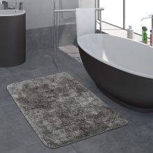 Hosszabb szőrű fürdőszoba szőnyeg - szürke 50x80 cm