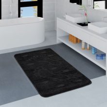 Lábnyomos fürdőszoba szőnyeg - fekete 70x120 cm