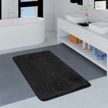 Görög mintás fürdőszoba szőnyeg - fekete 40x55 cm