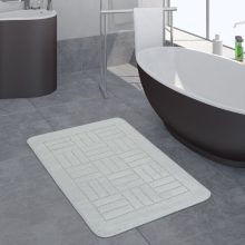 Checked mintás fürdőszoba szőnyeg - fehér 80x150 cm