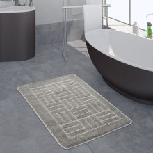 Checked mintás fürdőszoba szőnyeg - szürke 40x55 cm