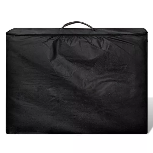  kétzónás fekete összecsukható masszázsasztal fa vázzal