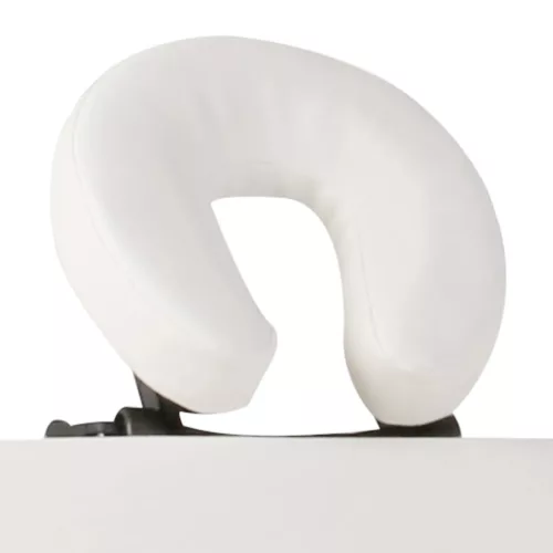  kétzónás krémfehér összecsukható masszázsasztal fa vázzal