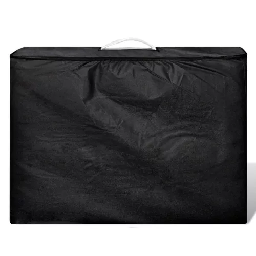  háromzónás krémfehér összecsukható masszázsasztal fa vázzal