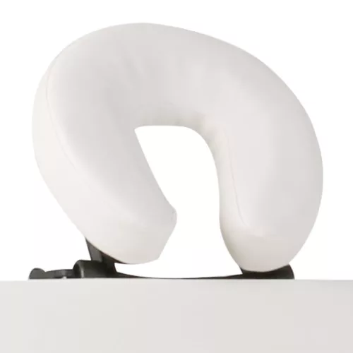  háromzónás krémfehér összecsukható masszázsasztal fa vázzal