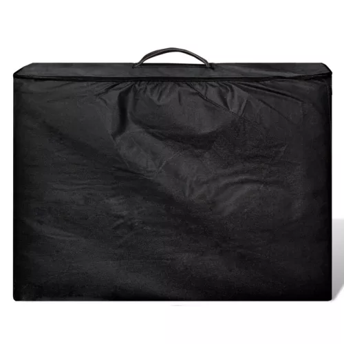  2 zónás fekete összecsukható masszázsasztal alumínium vázzal