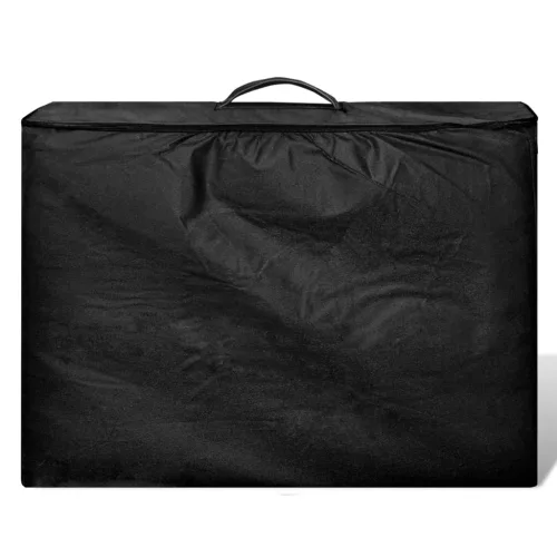 Fekete Összecsukható Masszázságy 3 részes Alumínium Keret