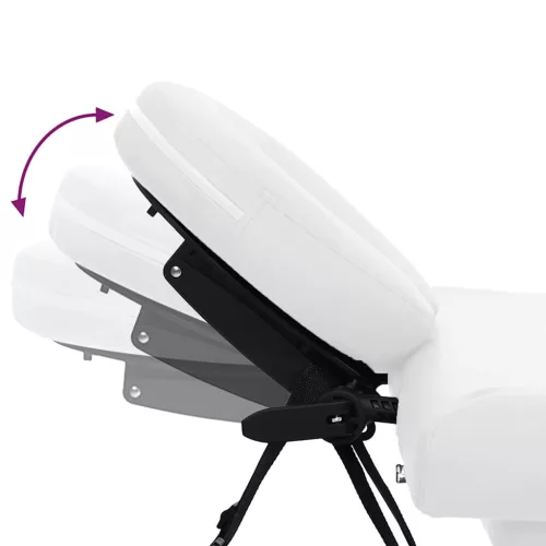 Krém Fehér Összecsukható Masszázságy 4 részes alumínium keret