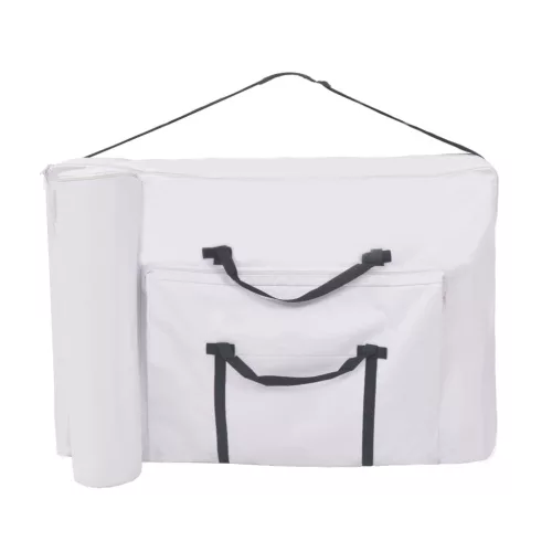  2 zónás fehér összecsukható 10 cm vastag masszázsasztal