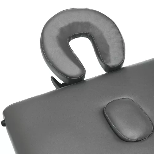  antracit 3 zónás masszázsasztal alumíniumvázzal 186 x 68 cm