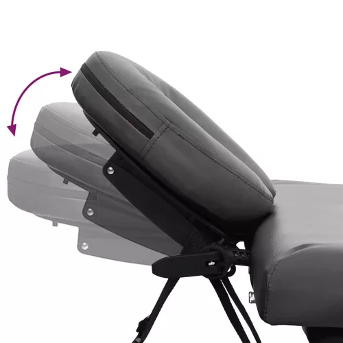  antracitszürke 4 zónás masszázsasztal alumíniumvázzal 186x68 cm