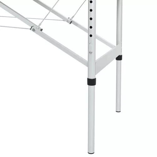  antracitszürke 4 zónás masszázsasztal alumíniumvázzal 186x68 cm