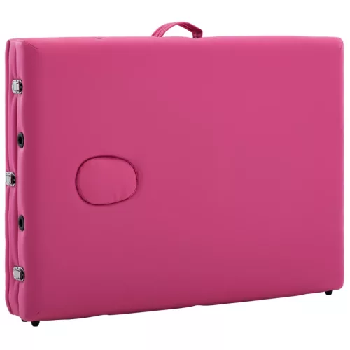  háromzónás rózsaszín összecsukható alumínium masszázsasztal