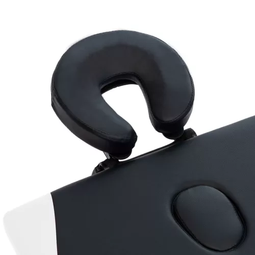  kétzónás fekete és fehér összecsukható alumínium masszázsasztal