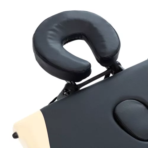  3 zónás fekete és bézs összecsukható alumínium masszázsasztal