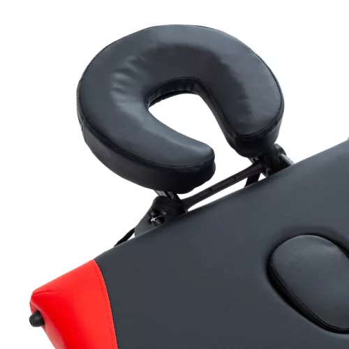   3 zónás fekete és piros összecsukható alumínium masszázsasztal