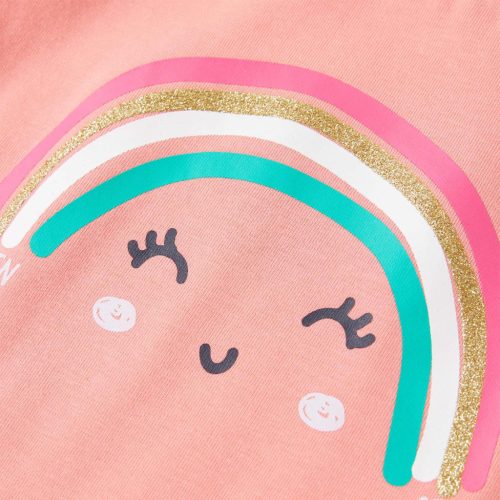 Világos korall gyerekpóló 104