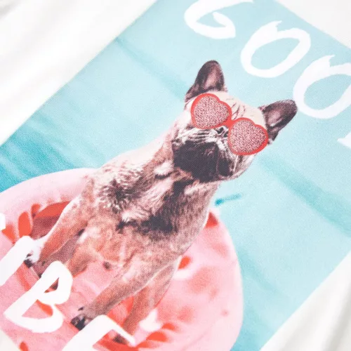 Ekrü színű gyerekpóló 140