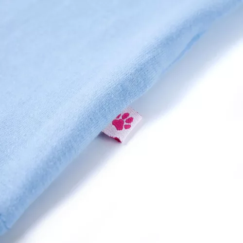 Világoskék fodros ujjú gyerekpóló 128