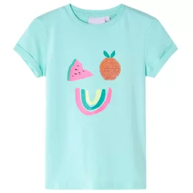 Világosmenta színű gyerekpóló 128