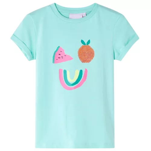 Világosmenta színű gyerekpóló 128