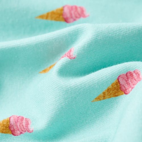 Világosmenta színű gyerekruha húzózsinórral 116