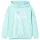 Világoskék kapucnis gyerekpulóver 104