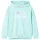Világoskék kapucnis gyerekpulóver 128