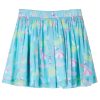 Világoskék redős gyerekszoknya 128