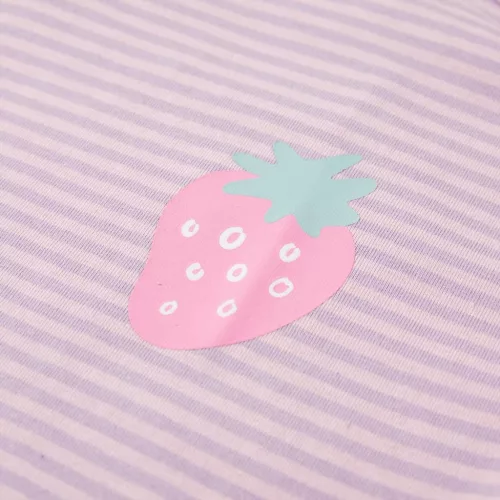 Lila fodros ujjú gyerekpóló 116