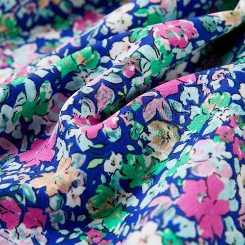 Kobaltkék gyerekruha fodros ujjakkal 128