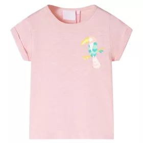 Világos rózsaszín gyerekpóló 140
