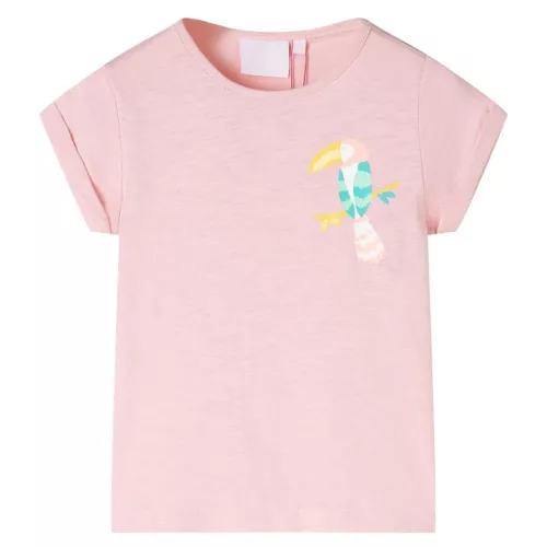 Világos rózsaszín gyerekpóló 140