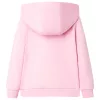 Élénk rózsaszín kapucnis gyerekpulóver cipzárral 92