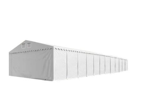 TP Professional 8x24m 2,6m oldalmagas raktársátor PVC 800 ponyvával, fehér